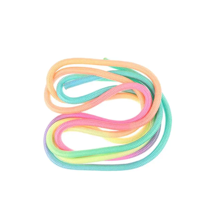 Corde de saut de gymnastique de 300 cm, corde de fitness, corde de sport de couleur arc-en-ciel, corde d'entraînement rythmique, outil de sport