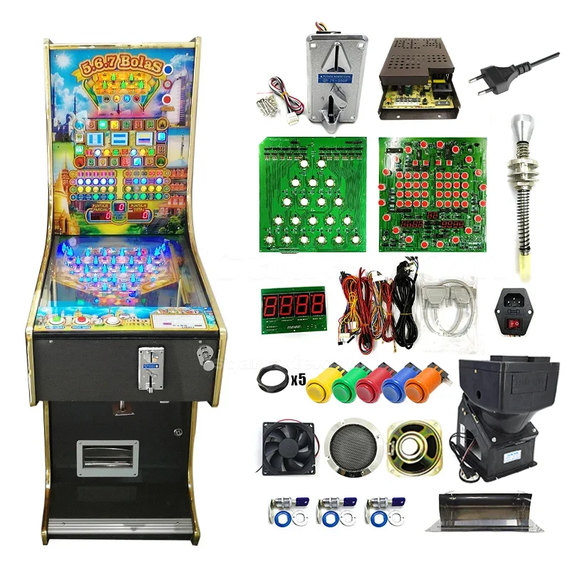 Kit fai da te per macchina da gioco per flipper Arcade a gettoni per parti di macchine da gioco per flipper per adulti 5 6 palline