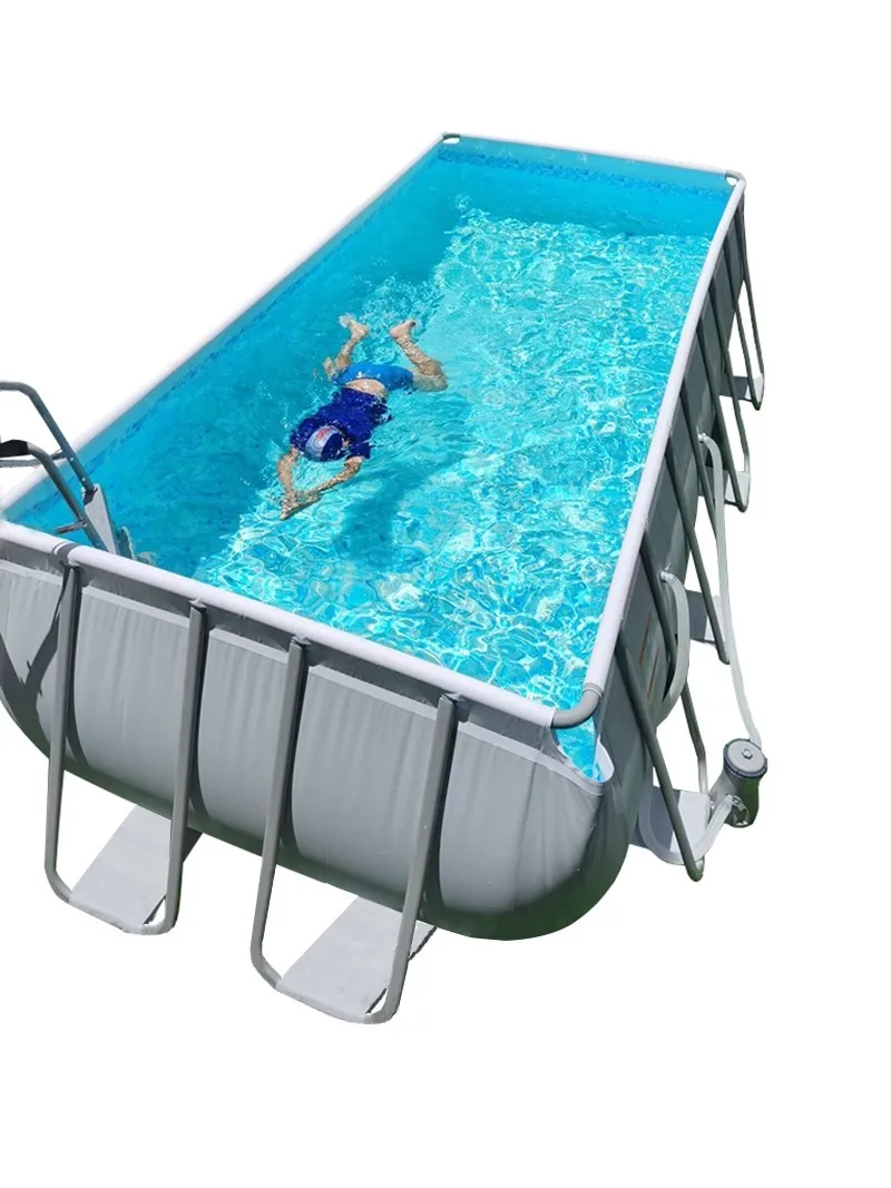 Piscine familiale surdimensionnée personnalisée, piscine à structure pour enfants, piscine extérieure pour adultes, piscine pliable non gonflable, épaissie, extra large, pour l'extérieur