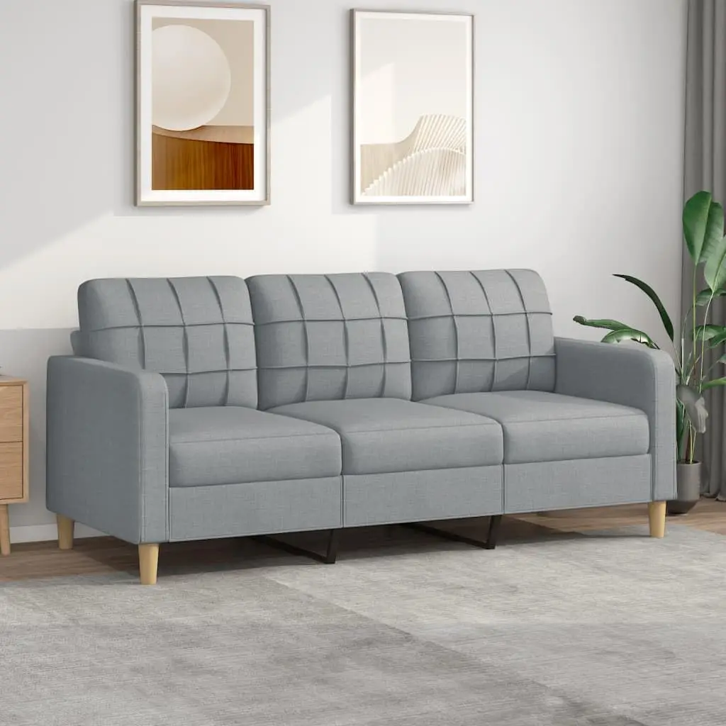 3-Sitzer gepolsterter Loveseat-Lounge-Stoff mit Metallrahmen, 180 cm, Wohnzimmer, individuell gestaltet Image