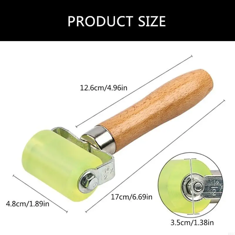 B0KC Multiple Verwendung 48 mm Silikongummi -Roller Beruf Verwenden Sie hitzebeständige für glatte Tapetenkanten in Image