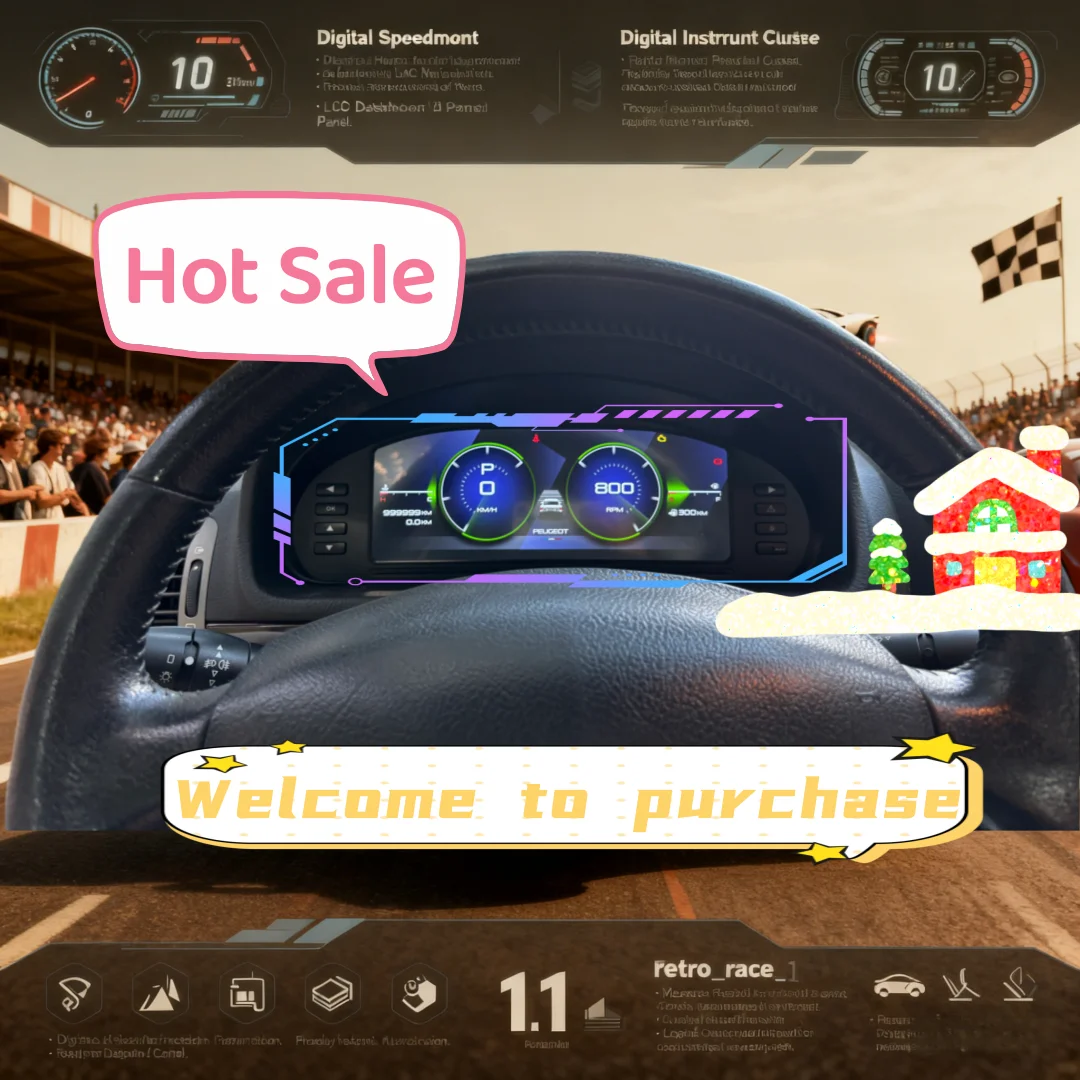 Cluster Für Peugeot 407 407 SW 2004-2010 Display Dashboard Digital Instrument LCD 10,3 Zoll Linux System Tachometer Tachometer Image