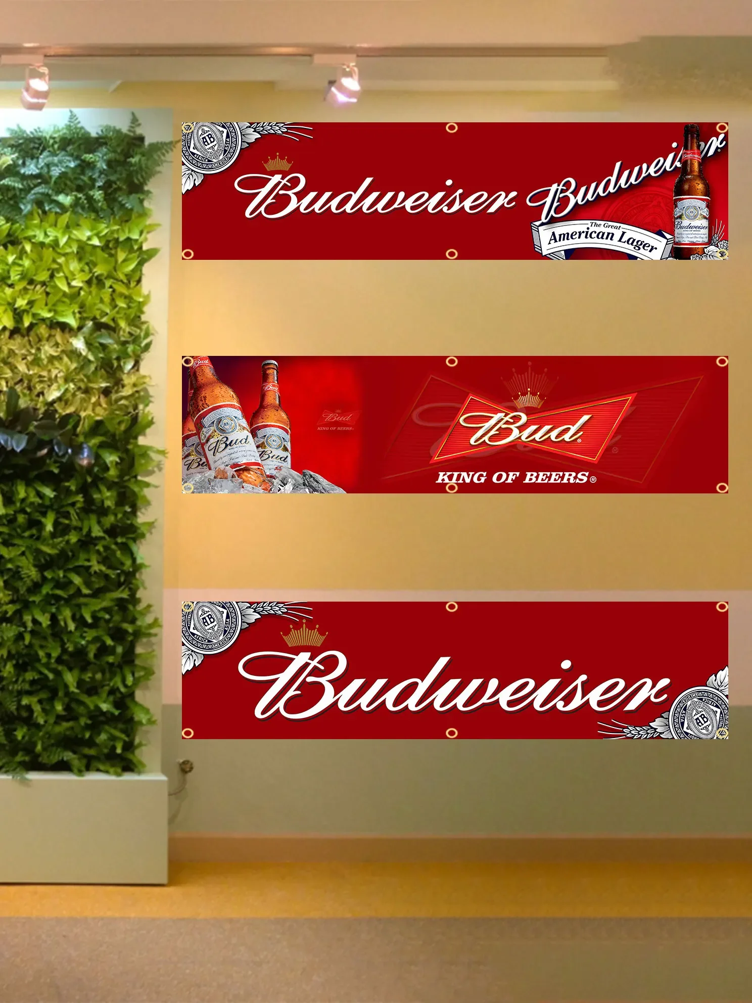 60x240cm Budweiser King of Beers Flag Banner Tapestry Polyester Printed Flag Garage or Outdoor For Decoration Image