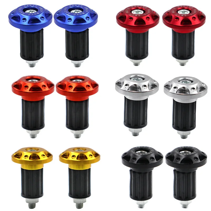 22mm Motorrad Griff Bar Ends Griffe Moto CNC Metall Lenker Gegengewicht Stecker Slider Motor Bike Griffe Dirt Bike Zubehör Image