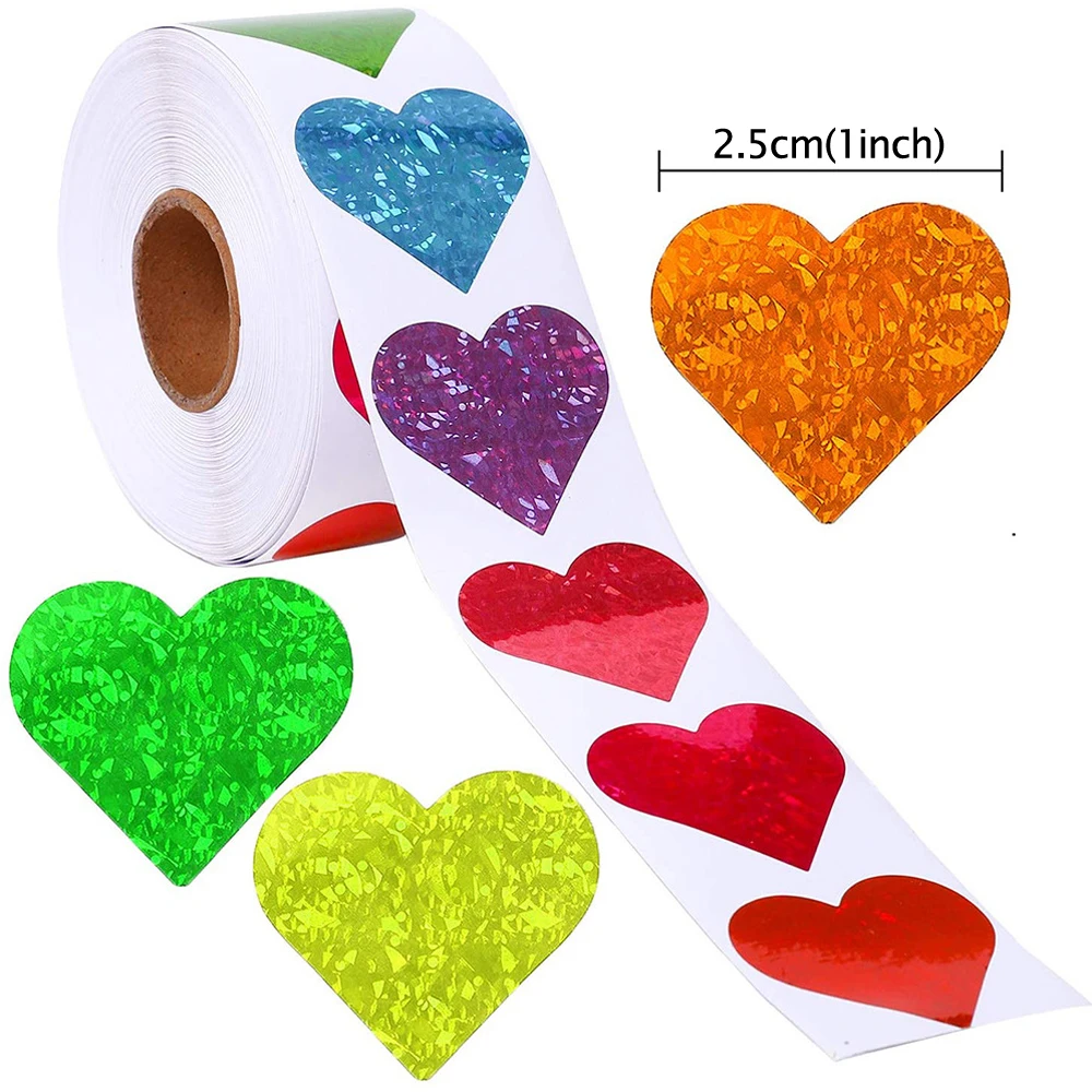 50-500 stücke Herz form Liebe Valentinstag aufkleber Hochzeit Party Dichtung Etiketten Geschenk Dekoration Wrap Tag Aufkleber selbst-adhesive Image