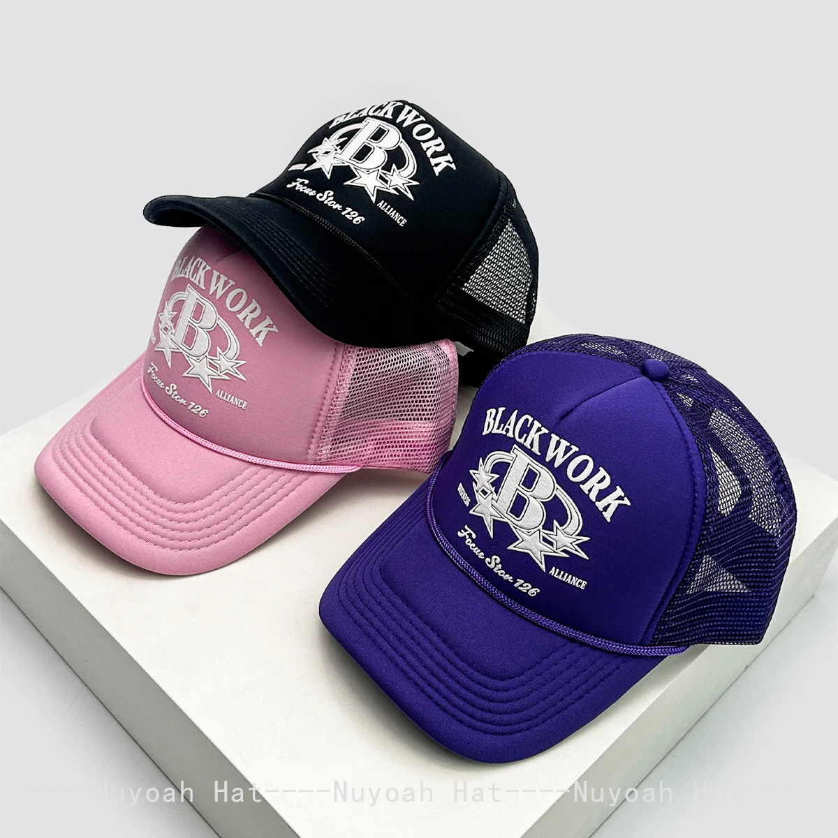 Neue Unisex Amerikanischen Stil 3D Gedruckt B Buchstaben Baseball Hüte Sonnenschirm Mesh Atmungsaktive Persönliche Trucker Caps Hip Hop Vielseitig