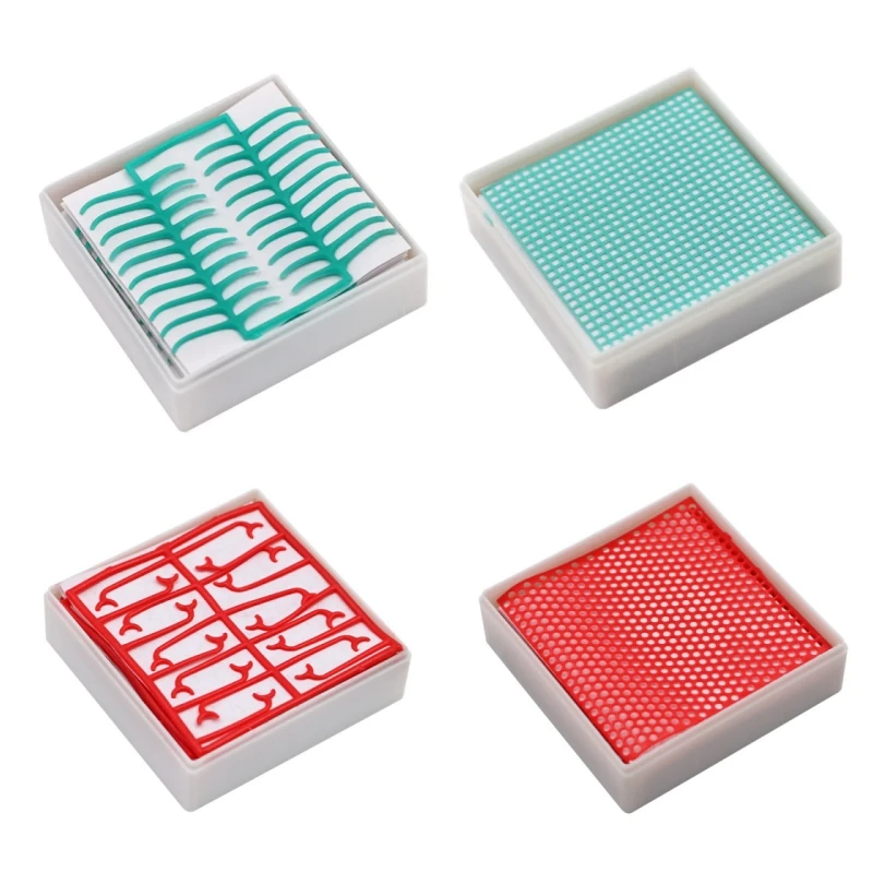 1 Box Dental Casting Wax Net Round Hole Square Grid Verschluss Sechseckige Form Wax Mesh Material für Gussmetall teilweise Design Image