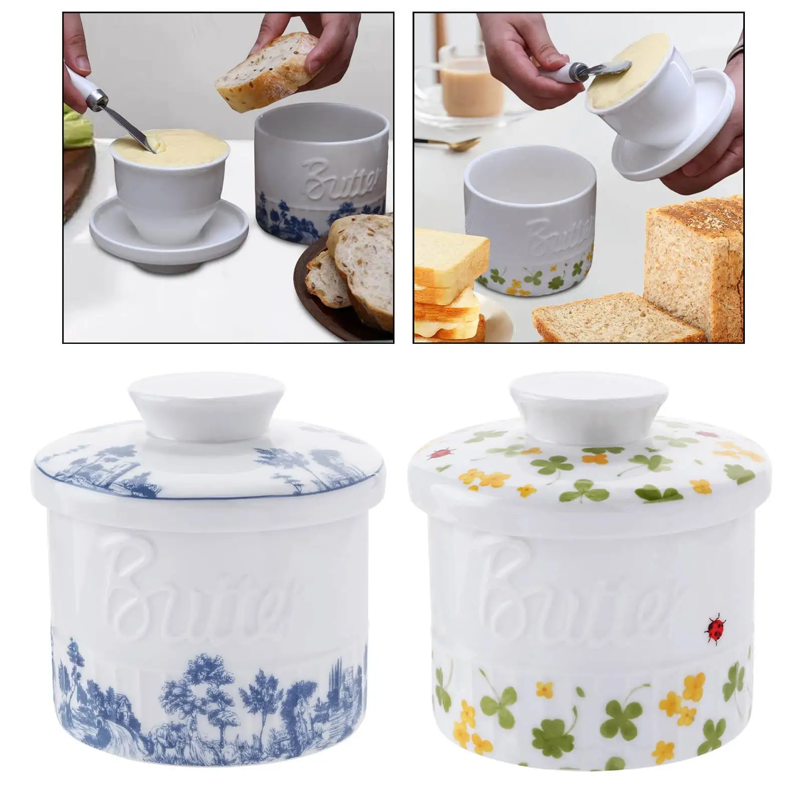 Butterdose, französische Butterdose, Einweihungsgeschenk für Brot und Toast. Image