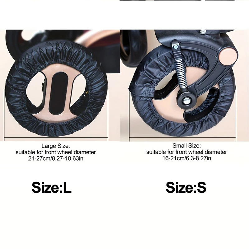 4PCS Baby Kinderwagen Rad Abdeckung Staubdicht Rollstuhl Reifen Schutz Infant Kinderwagen Kinderwagen Rad Anti-Schmutzig Fall Zubehör S/L Image