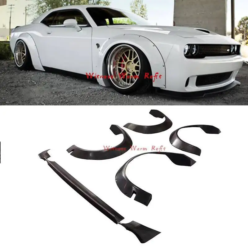 Hochwertige Frp unlackierte Karosserie-Kits, breite Karosserie, Rad, Augenbraue, Auto-Styling für Dodge Challenger Srt 09–16 Image