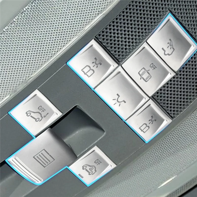 Leselicht Tasten Trim Aufkleber Auto Dach Schiebedach Abdeckung Für Mercedes Benz GLK C E Klasse X204 W204 W212 Image
