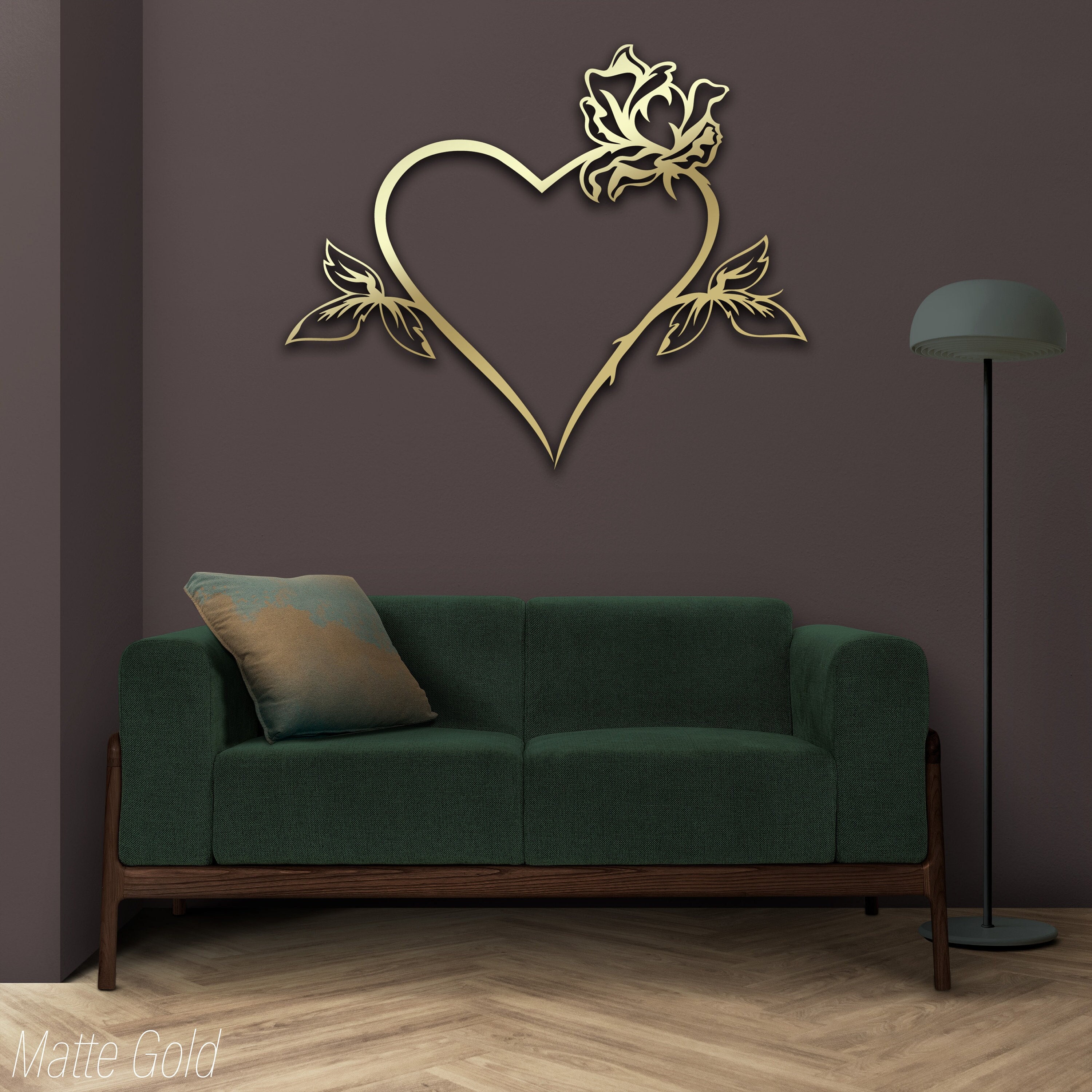 Arte murale a forma di cuore in metallo con rose, arte murale a forma di fiore d'amore, decorazione murale con rose, arte murale con rose, decorazione