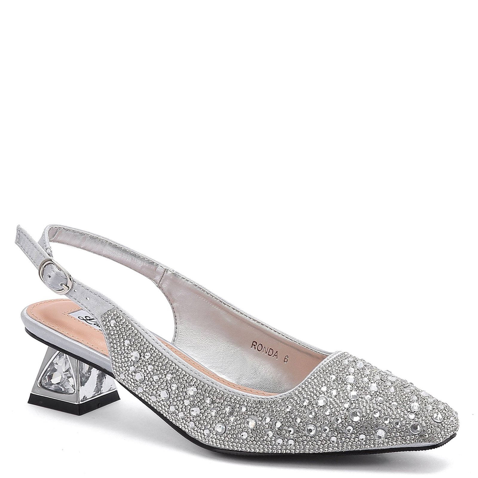 Lady Couture of NY Ronda - Womens 8 Silver Pump Medium