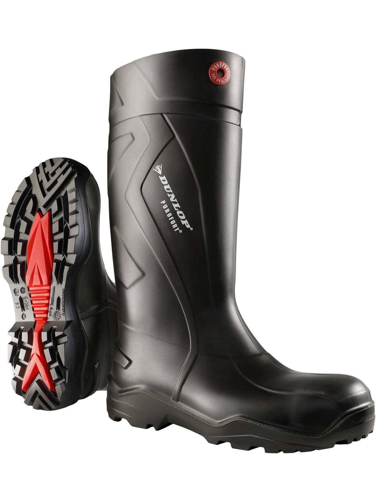 Sicherheitsstiefel DUNLOP "Sicherheitsstiefel C762041 Purofort+ full safety" Gr. 46, schwarz, 46, Obermaterial: 100% Textilmaterial TEXMAT., Schuhe