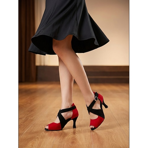 Professionelle Lateintanzschuhe für Damen – Tanzschuhe mit Absatz für Wettbewerbe und formelle Tanzveranstaltungen Image