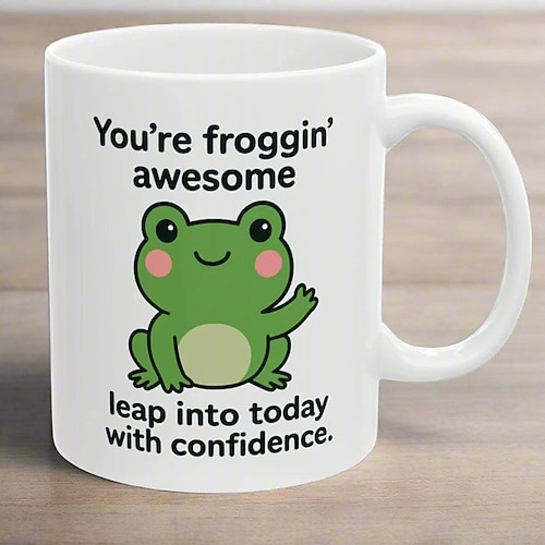 Witzige Geschenktasse mit positiver Botschaft – einzigartige Kaffeetasse für alle, die Motivation lieben Image