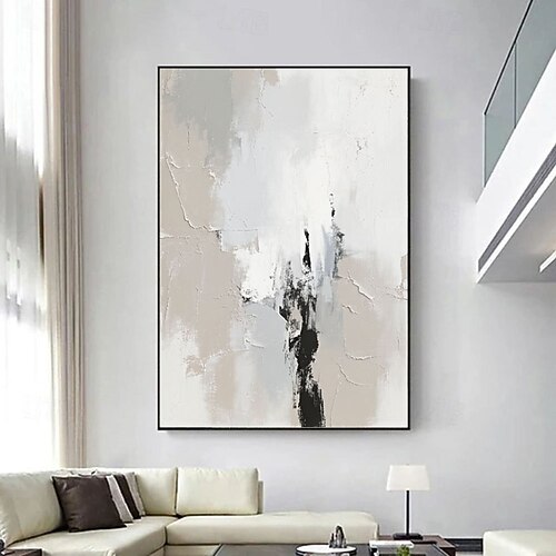 Handgefertigt Ölgemälde Handgemalte Vertikal Abstrakt Zeitgenössisch Modern Ohne Innenrahmen (ohne Rahmen) Image