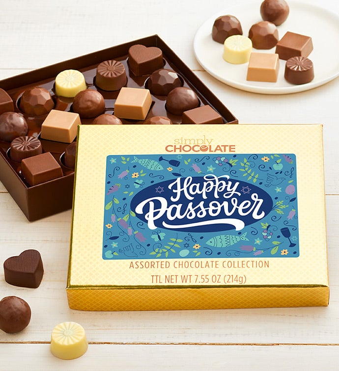 Simply Chocolate® Happy Passover 18Pc Chocolate Box, Family Item Food Gourmet Candy Confections Chocolate, Gifts