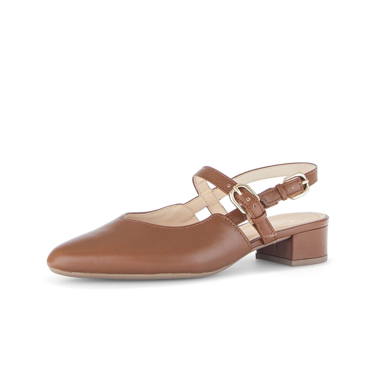 Slingpumps GABOR "Slingpumps", Damen, Gr. 37,5, braun, Schuhe Slingpumps
