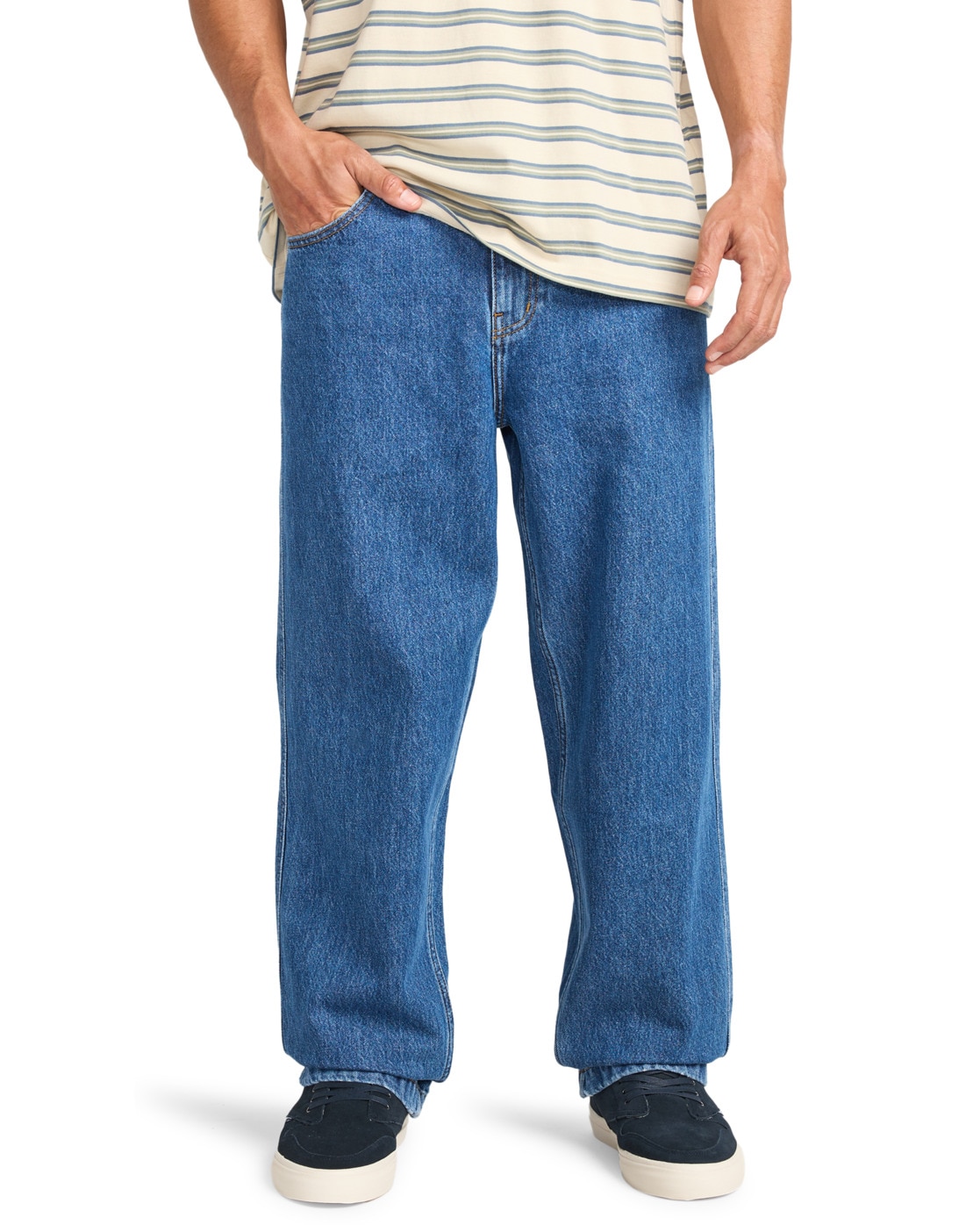 Straight-Jeans BILLABONG "Gold Coast Denim", Herren, Gr. 34L, ocean wash, Obermaterial: 80% Walkfrottier, 20% Walkfrottier;, Jeans Straight-Jeans