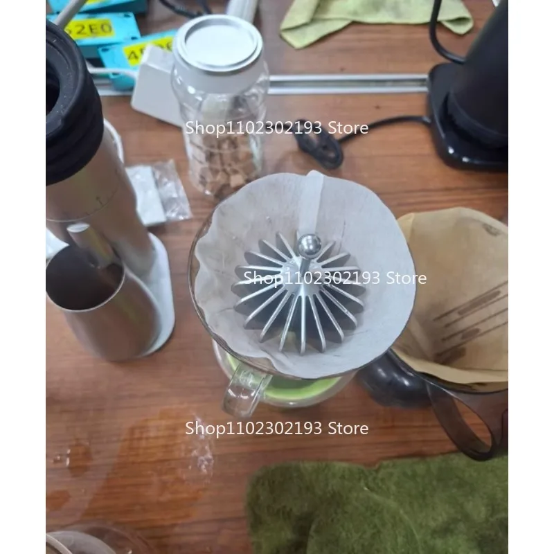 Reiner Metall-Kaffeefilter, Kaffeefilter-Papier, Kaffeefilter-Tasse, Filterpapier-Pressekegel, Heißwasser-Haushaltskaffee-Zubehör Image