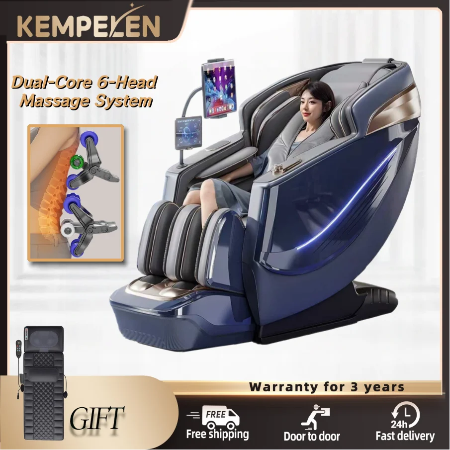 Luxuriöser Dual-Core 6D Massagesessel mit 6-Hand Synchronisierte Therapie | 152cm SL-Schiene & Graphen-Heizung | Null-Schwerkraft Image
