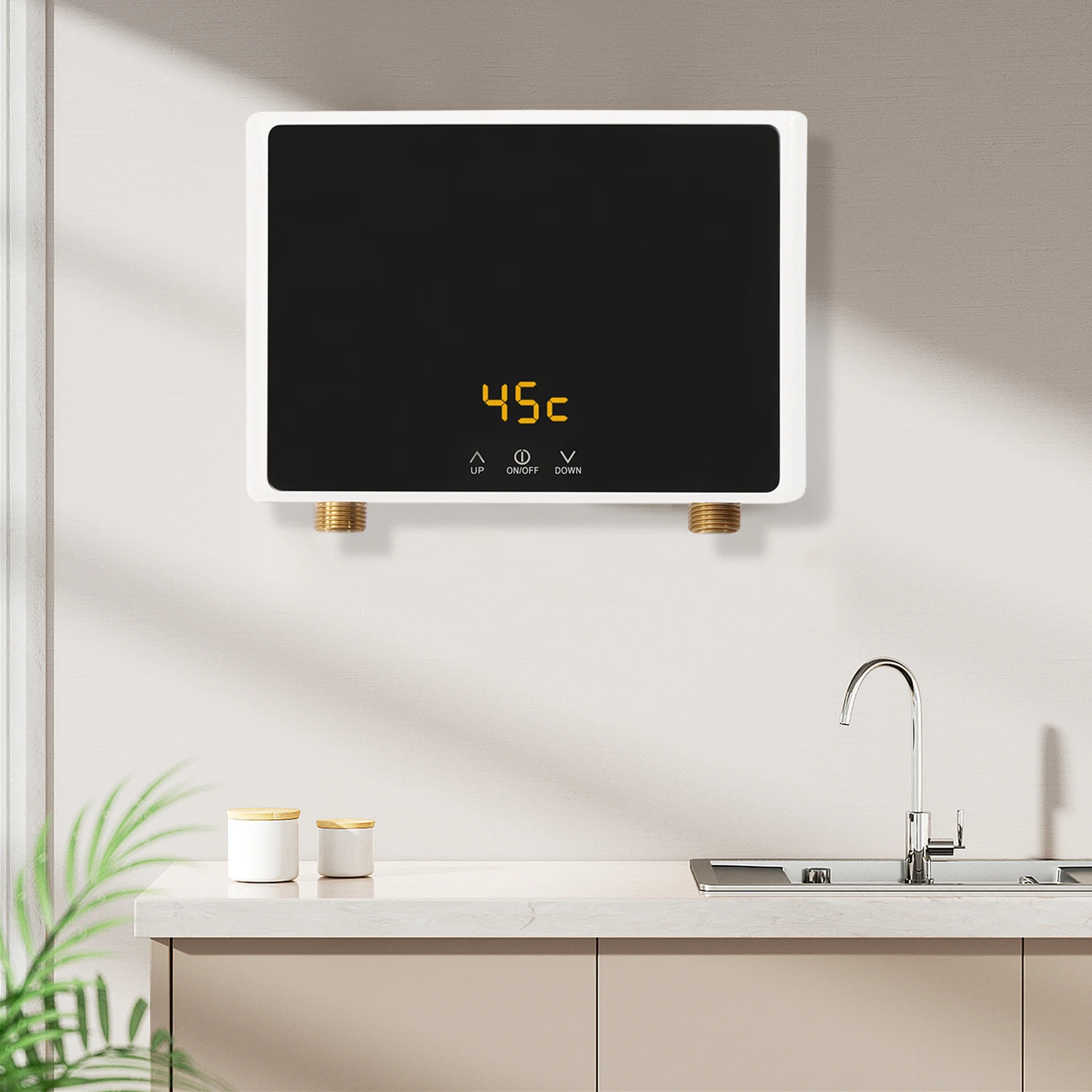 5500 W Instant-Elektro-Warmwasserbereiter, Mini-Wandmontage auf Abruf, Warmwasserdusche, Küche, Badezimmer Image