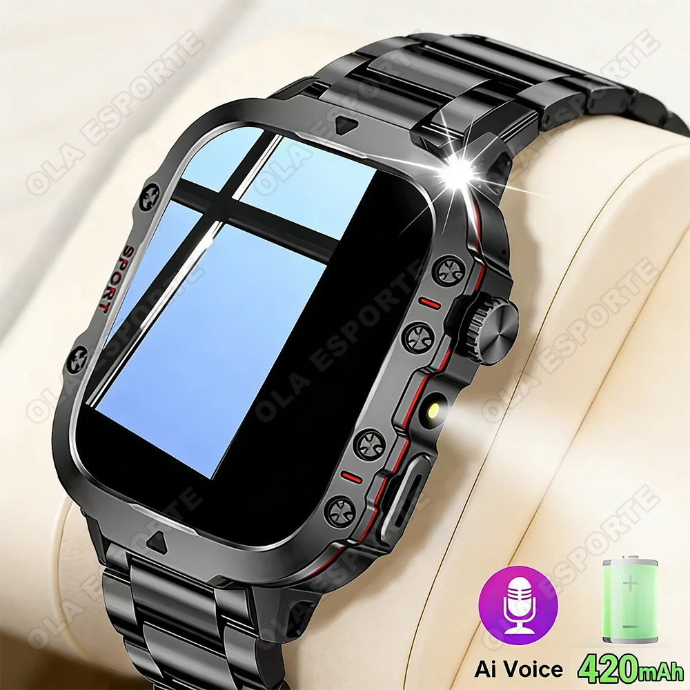 Neue Smartwatch mit Anruffunktion, Anrufbeantwortung, Trainingsverfolgung, Herzfrequenz- und Schlafüberwachung, Wasserdicht, Bluetooth-Smartwatch, Geschenk für Männer und Frauen Image