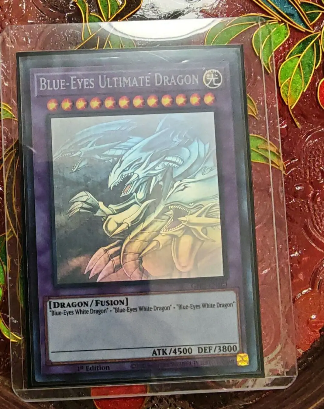 Yugioh KONAMI Duel Monsters GFP2-EN181 Blue-Eyes Ultimate Dragon Ghost Rare English 1st Edition Collection Mint Card Image