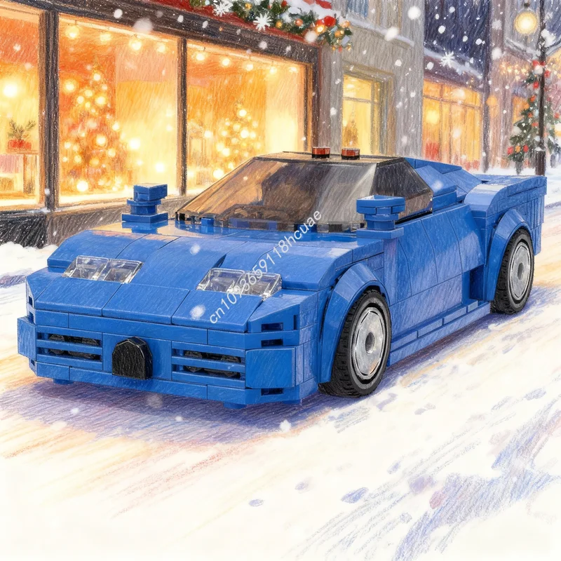 333-teiliges MOC City Champions Bugatti Modell Baustein-Set Architektur Zusammenbau Kreatives Spielzeug DIY Weihnachtsgeschenk-Idee Bildung Image