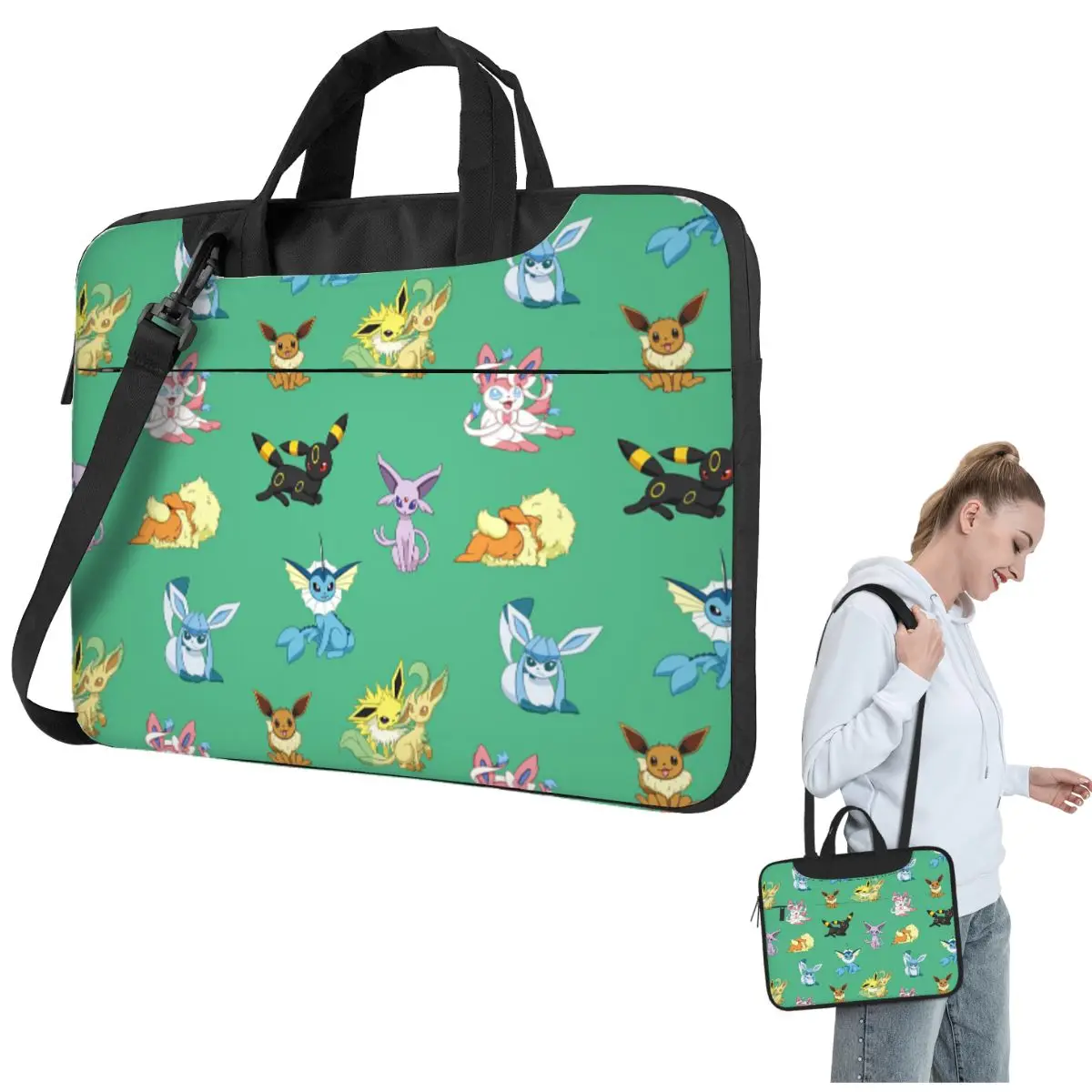 Eeveelutions Tile Crossbody Laptoptasche Hülle Computertasche Beständige schützende Notebooktasche für MacBook Pro Image