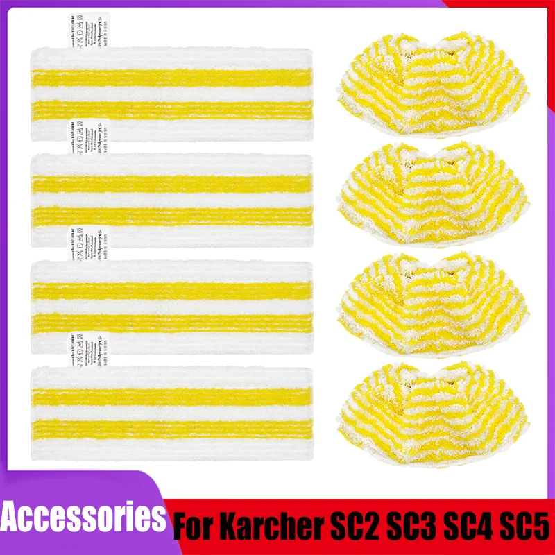 Für Karcher Easyfix SC1 SC2 SC3 SC4 SC5 Dampfreiniger Zubehör Bodentücher Ersatzteile Waschbares Mikrofasertuch-Set Image