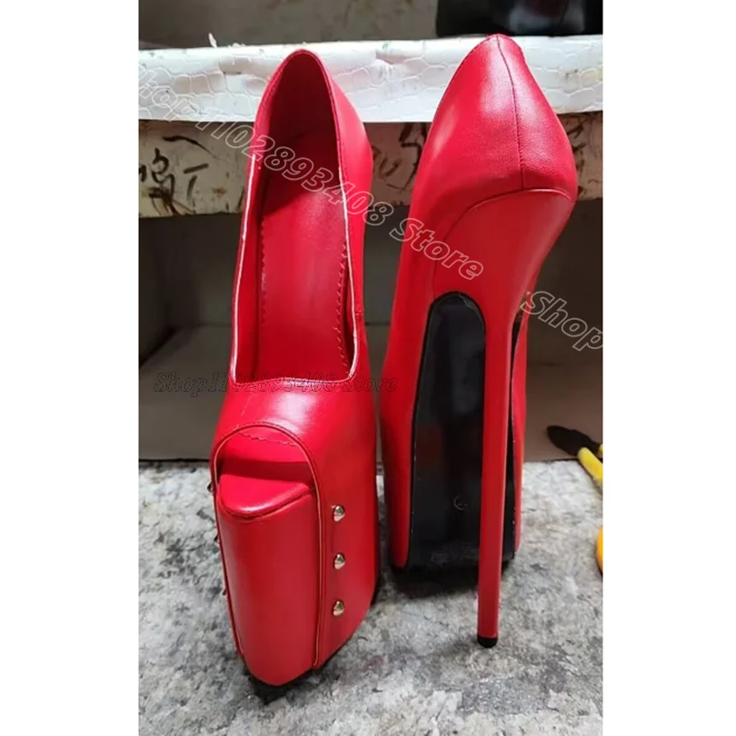 Rote Plattform Slip auf Sexy Pumps Peep Toe Plattform Matte Leder Frauen Casual Kleid Mode Elegante Pumps Zapatos Para Mujere