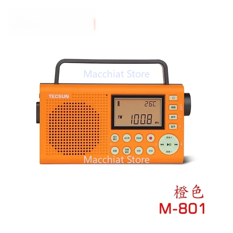 2025 NEUER TECSUN M-801 FM-Radio-Recorder Bluetooth, Musik-Player-Beleuchtung, multifunktionales individuelles Radio Image