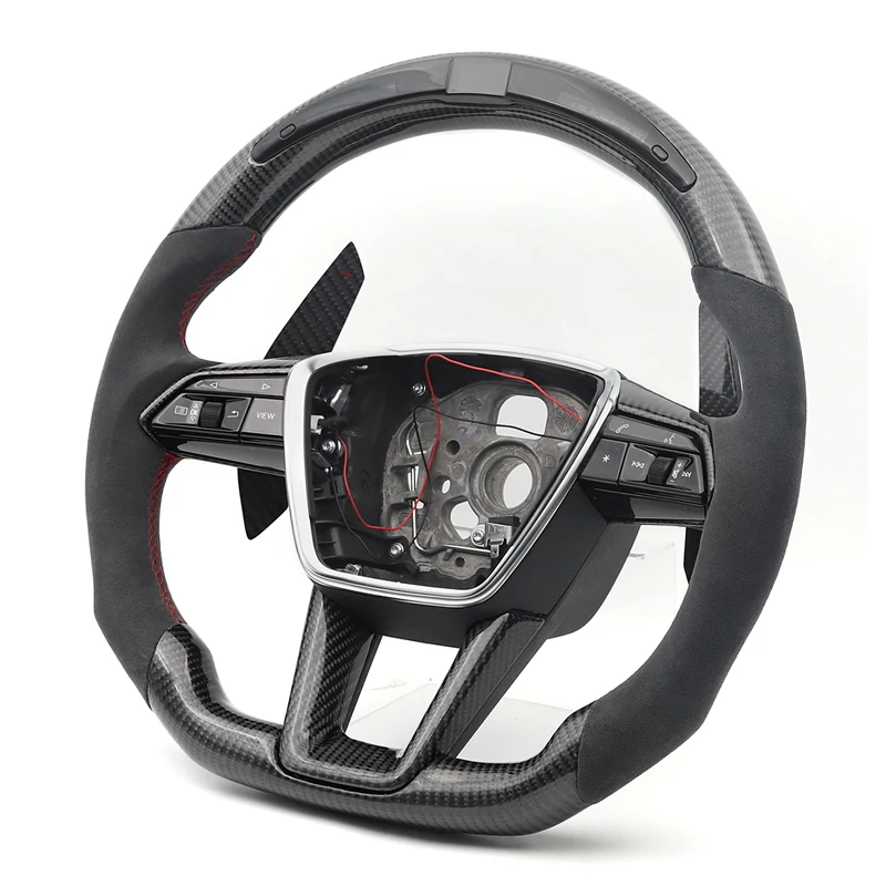 Upgrade LED-Auto-Lenkrad mit Carbonpaddel für Audi A3 A4 A5 A6 A7 A8 S8 Q3 Q5 Q7 S3 S4 S5 S6 S7 TT R8 RS3 RS4 Image