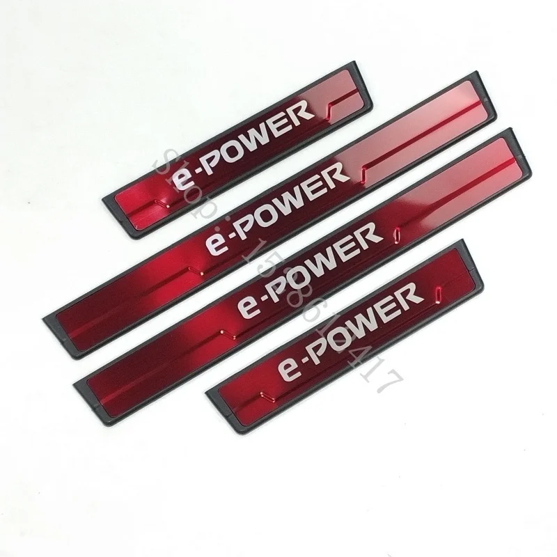 Für Nissan X-Trail T33 Qashqai J12 E-POWER Edelstahl Chrom Auto Tür Sill Kick Platte Schutz Pedal pad Schutz Styling 2022 ~ 2025 Image