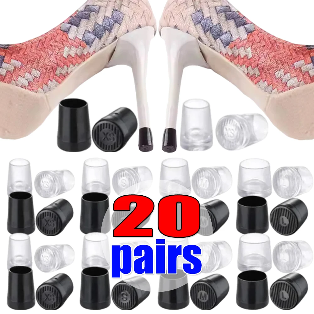 2–20 Paar runde Fersenschutzstopper, rutschfest, High Heeler, Brautstiletto, Tanzen, verschleißfest, Schuhüberzug, stoßdämpfend Image