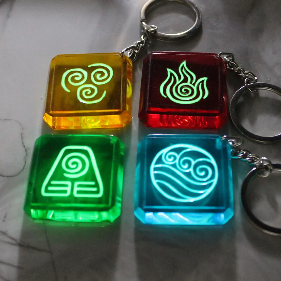 The Last Airbender Schlüsselanhänger, Geschenke für Jungen, Mädchen, Kinder, Gow In The Dark, Avatar-Schlüsselanhänger Image