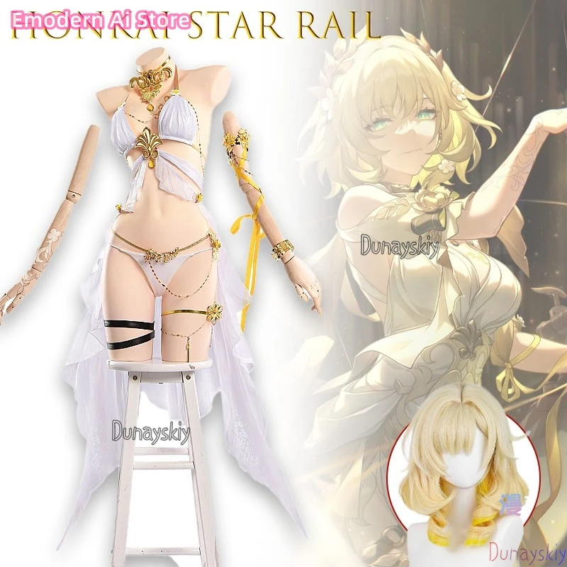 Aglaia Honkai Star Rail Fächergefertigter Badeanzug, Cosplay, Danicio Estat상 Private Room Anime-Outfit, hochwertiger sexy Badeanzug für Halloween Image