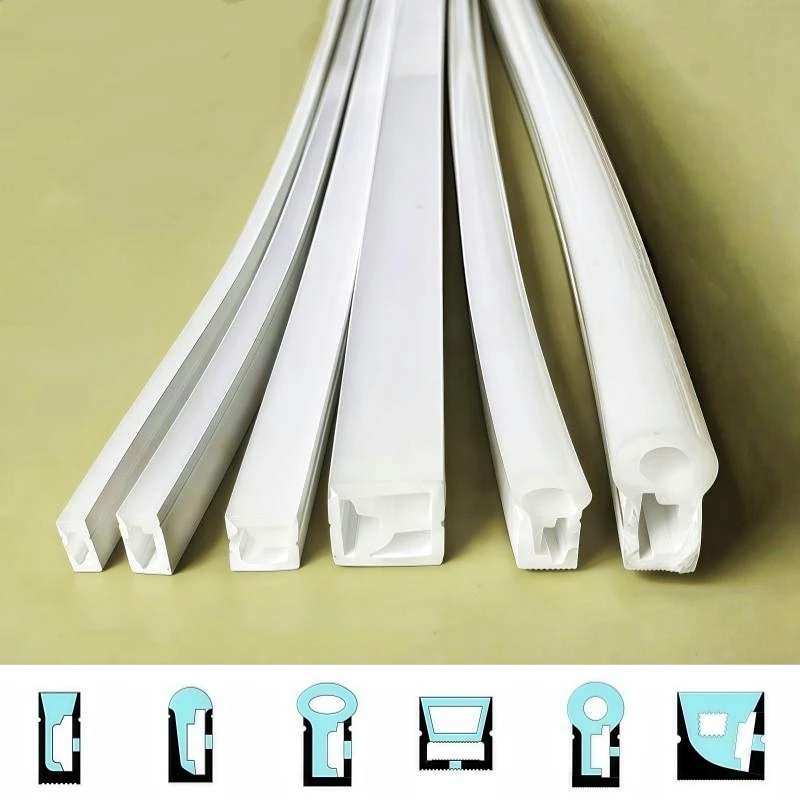 1-5M Einbau Neon Silikon Rohr Led Seil Lampe DC12V Flexible Diffusor Kanal Schrank Schrank Schlafzimmer Outdoor band Streifen Licht