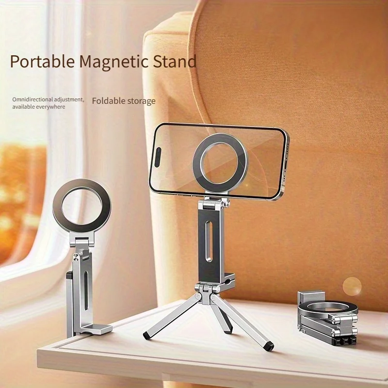 Neuer magnetischer Telefonhalter, Reiseutensilien, flexible Drehung, freihändige Flugzeug-Telefonhalterung, langlebiger tragbarer Sitz-Telefonständer Image