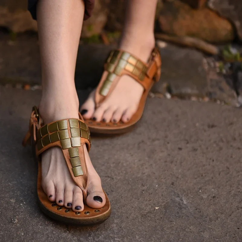 Artmu Original Frauen Sandalen Kork Flip-Flops Hausschuhe Aus Echtem Leder Strand Schuhe Aus Echtem Leder Frauen Schuhe Damen Sandalen