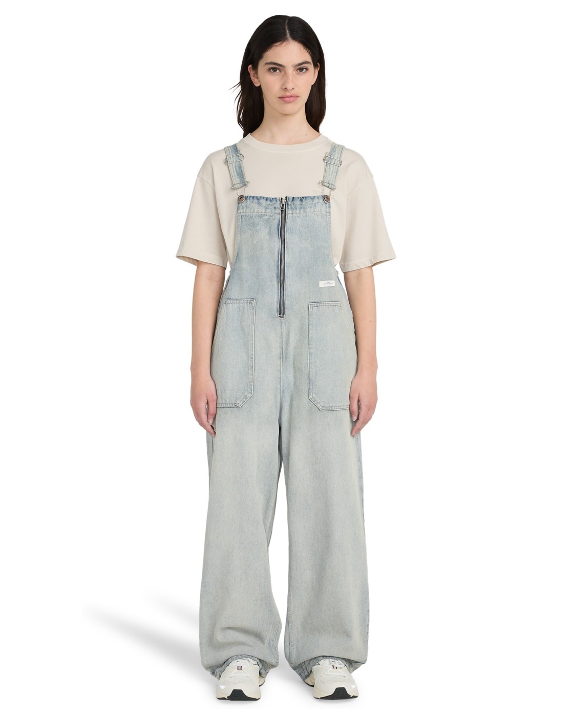 Overall ELEMENT "70 Dungaree", Damen, Gr. L, US-Größen, ash bleach wash, Obermaterial: 70% Walkfrottier, 30% Walkfrottier;, Overalls Overall