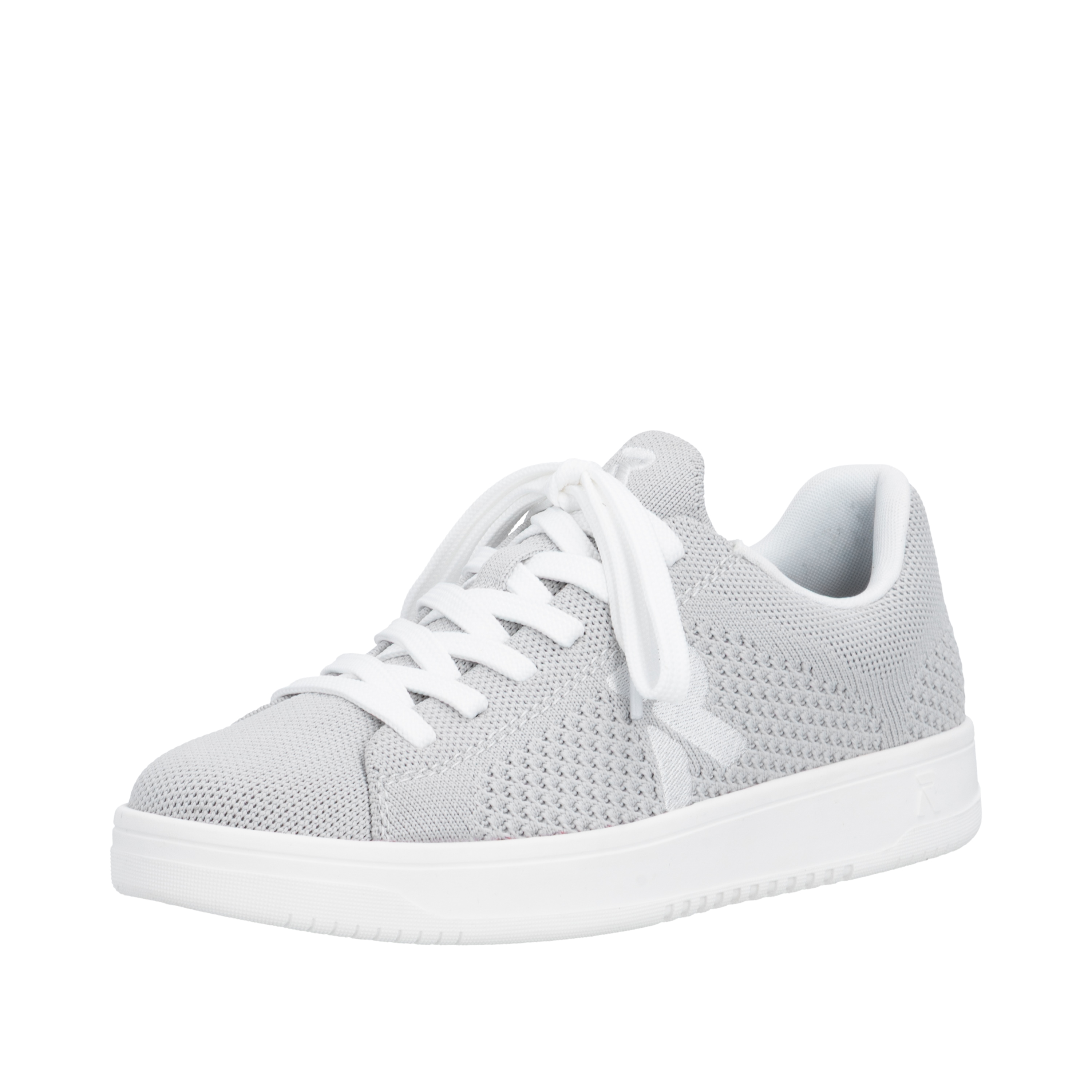 Plateausneaker RIEKER SPORT, Herren, Gr. 41, grau, Textil, unifarben, Schuhe Plateausneaker, Slip-on Sneaker, Halbschuh, Freizeitsneaker mit aufgesetzter Schnürung Image