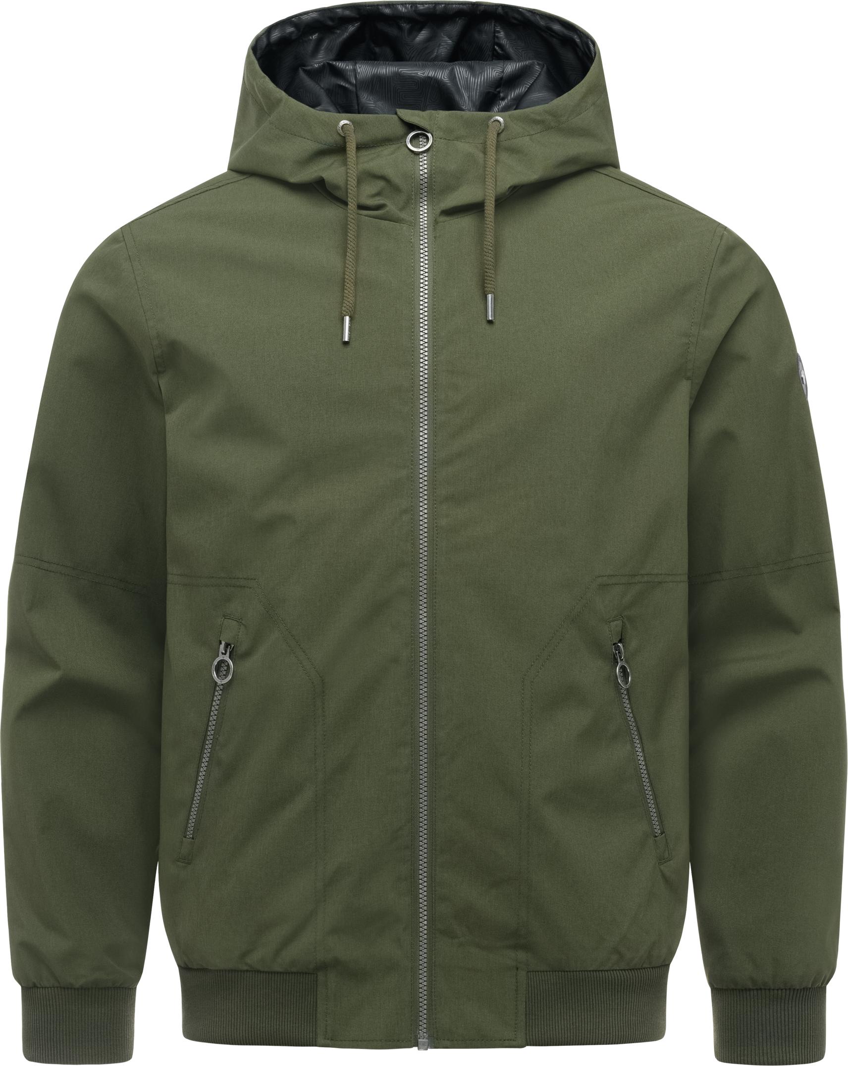 Outdoorjacke RAGWEAR "Stuartt Summer YOUMODO", Gr. M (50), olivgrün, Obermaterial: 100% Polyester; Innenfutter: 100% Polyester, gerade hüftbedeckend, hoch geschlossener Ausschnitt, Ärmel ohne Ärmelschlitz Rippstrickbündchen, Jacken Outdoorjacke,...