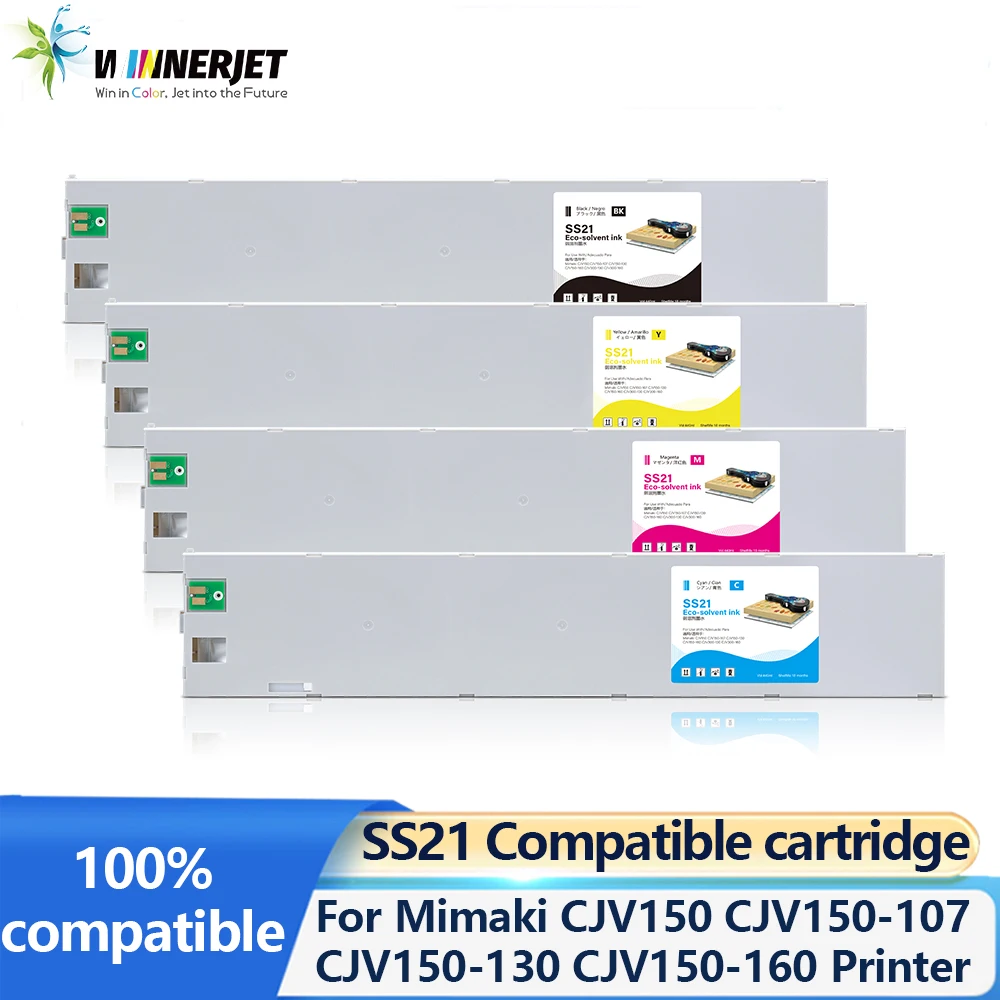 Winnerjet SS21 kompatible Tintenpatrone mit Eco-Solvent-Tinte mit Chip für Mimaki CJV150 CJV150-107 CJV150-130 Druckertinte Image