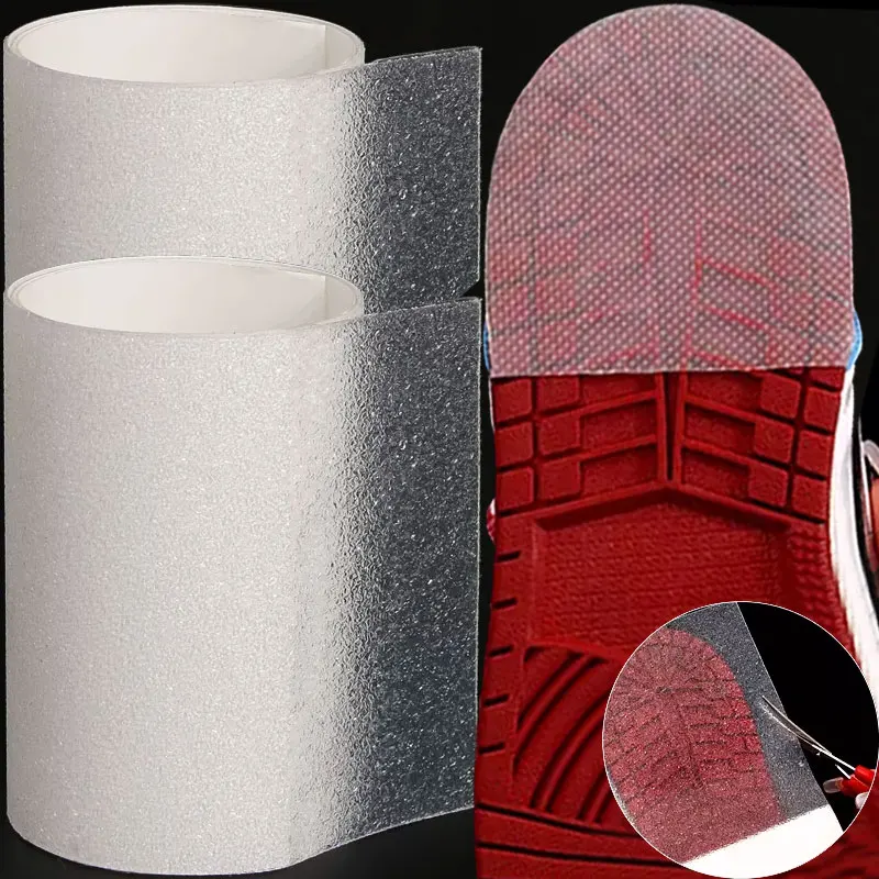 2 Rollen dicke, rutschfeste, verschleißfeste Schuhsohlen-Aufkleber, geräuschlose Polster-Einlegesohlen, Reparatur der Außensohle, Einlegesohlen, tragbare Pads, Schuhzubehör Image