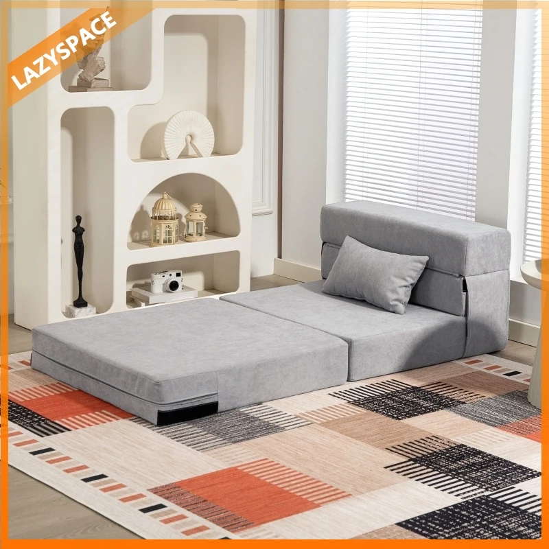 Lazyspace 3-in-1-Klappschlafsofa mit Bettfunktion, Lendenkissen, Flanell-Entspannungsstuhl, Chaiselongue für das Wohnzimmer Image