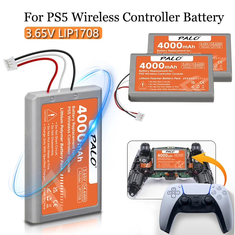 4000 mAh PS5 PS 5 Wireless Controller Batterie Für Sony PlayStation 5 LIP1078 Gamepad batterie Für Dualsense Gamepad Controller Image