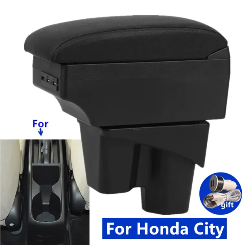 Für Honda Neue Stadt Armlehne Box Für Honda Stadt Auto Armlehne box Innen Gewidmet Retrofit Zentrum Lagerung box Auto Zubehör Image